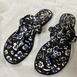 Tory Burch Miller Sandal - Midnight Teapot - Printed Calf Leather